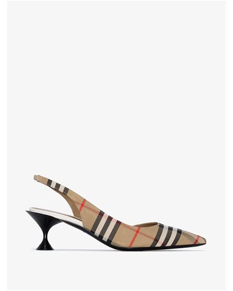 Burberry Leticia Leather Slingback Pumps on SALE 